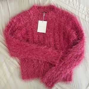 NWT Vici Fuzzy Pink Magenta Sweater